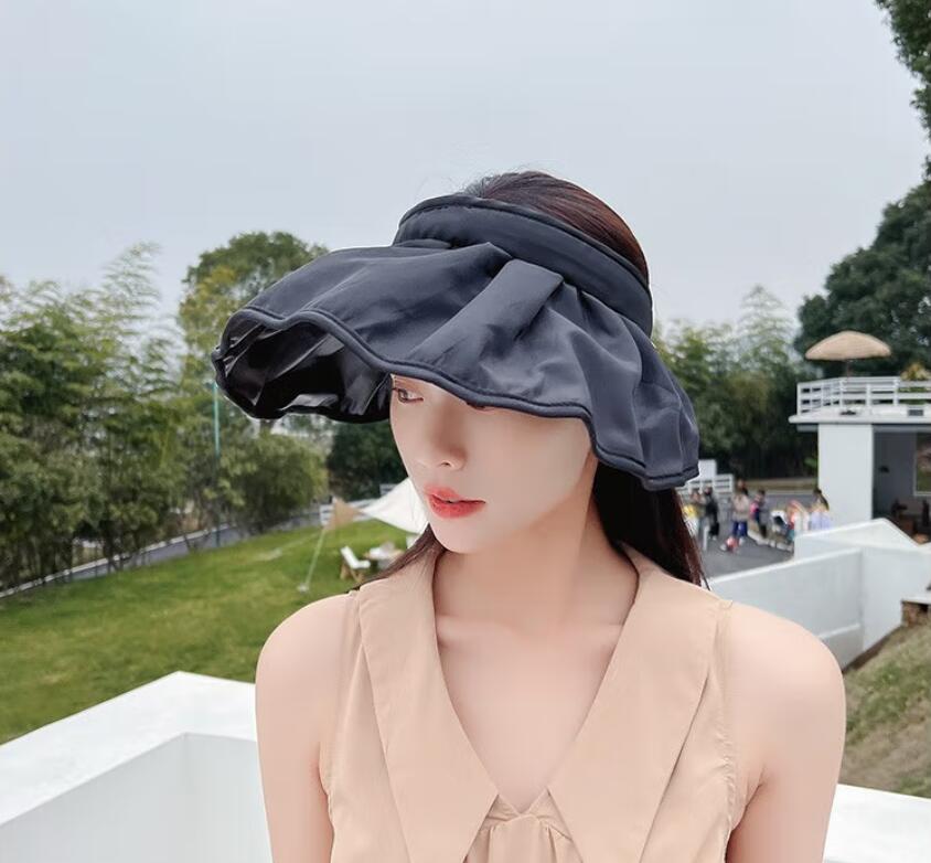 女性用帽子 日焼け防止 多用途カバーフェイス 大きなつば バイザーキャップ屋外 通販
